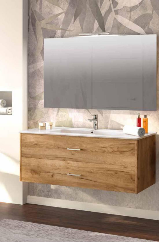 ARREDO BAGNO ECOSLIM 121 FINITURA LEGNO K003 LEGNO K005 K001 K009