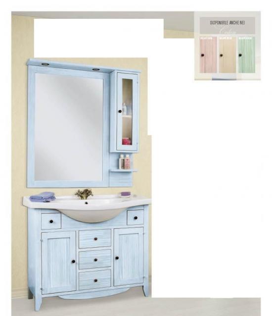 ARREDO BAGNO MOBILE CLASSICO DECAPE' AZZURRO VENEZIA PLUS CM.105X50