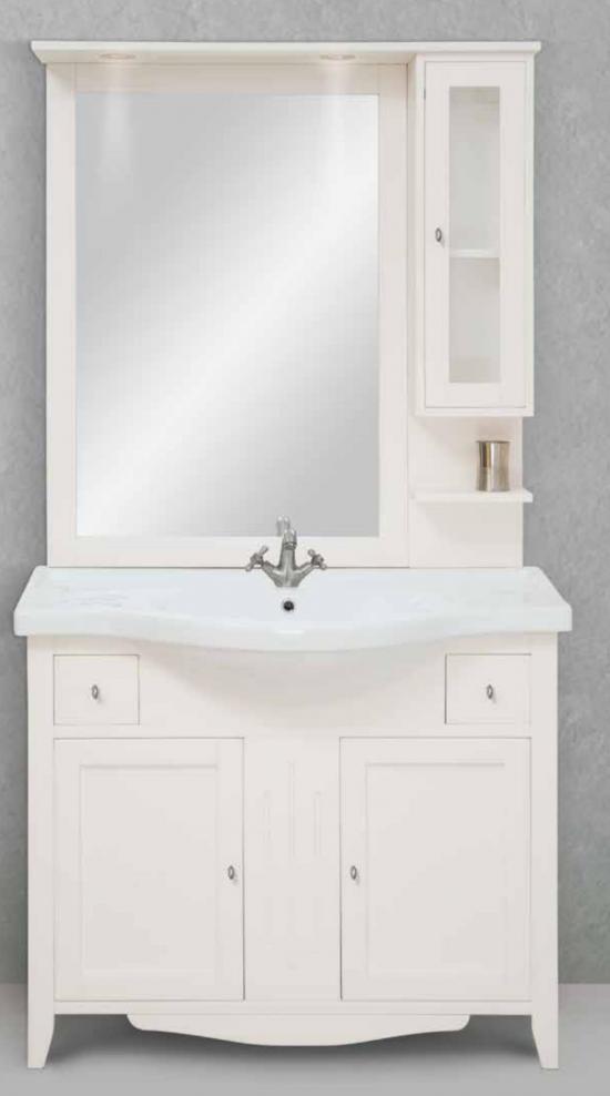 ARREDO BAGNO MOBILE CLASSICO DECAPE' BIANCO VENEZIA CM.105X50