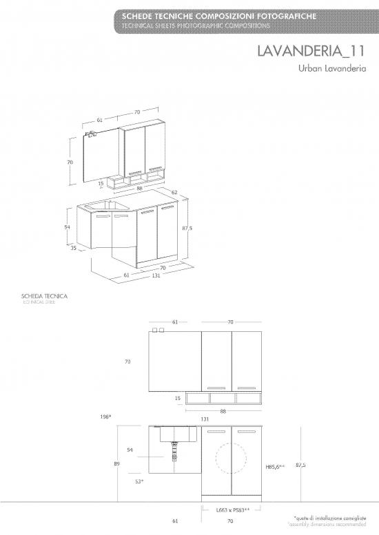 ARREDO BAGNO MOBILE CON PORTA LAVATRICE cm.131 TRANCHE' ROVERE SCURO