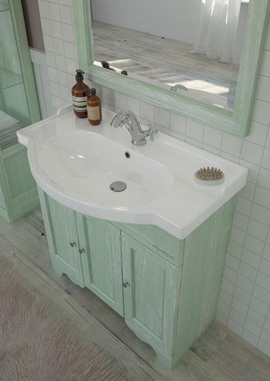 ARREDO BAGNO MOBILE COUNTRY CHIC 03 cm.86 FINITURA DECAPE A SCELTA