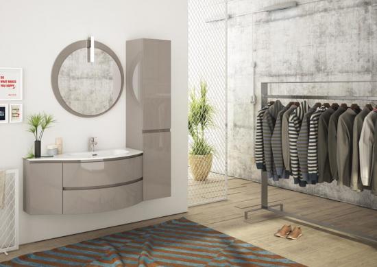ARREDO BAGNO MOBILE FREEDOM FC06 cm 145 TOP POLITEK - LACCATO CANAPA LUCIDO