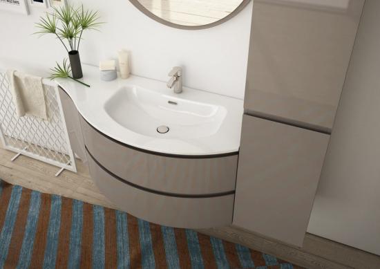 ARREDO BAGNO MOBILE FREEDOM FC06 cm 145 TOP POLITEK - LACCATO CANAPA LUCIDO