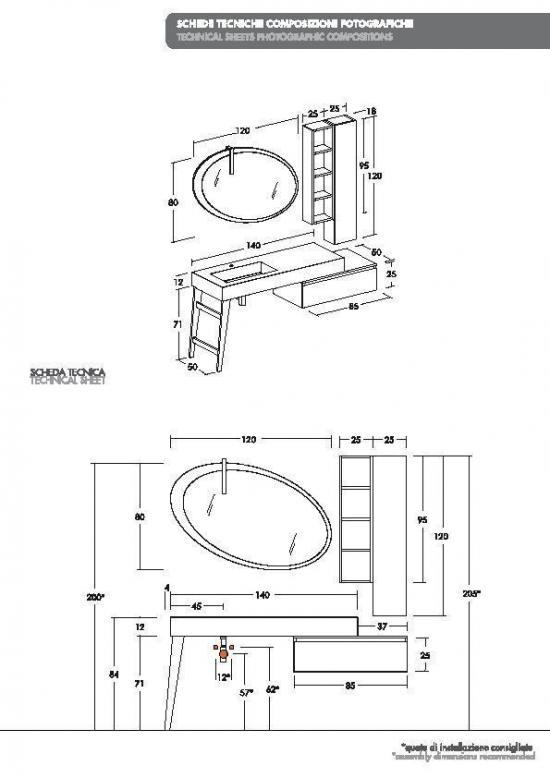 ARREDO BAGNO MOBILE FREEDOM FL16 cm 177 TOP GRESS ARDESIA - LACCATO GRIGIO OPACO