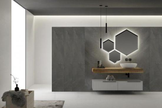 ARREDO BAGNO MOBILE LIFE 12 CASTAGNO NAT.LEVIGATO-LACCATO BIANCO 142 MASSELLO