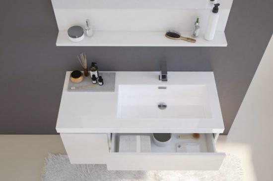 ARREDO BAGNO MOBILE LINE 05 cm.100 FINITURA BIANCO LARIX