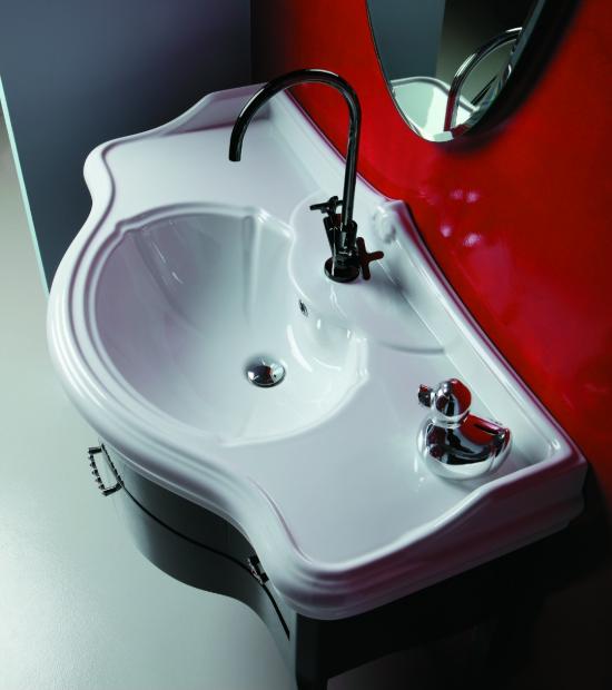 ARREDO BAGNO  PAESTUM 108 FRONTALE IN MASSELLO LEGNO FINITURA NOCE