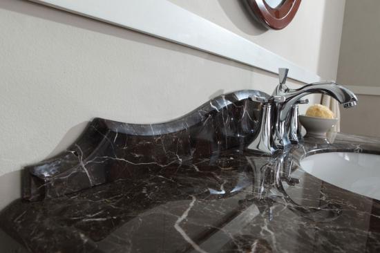 ARREDO BAGNO VINTAGE02 cm.108 FINITURA NOCE TOP MARMO