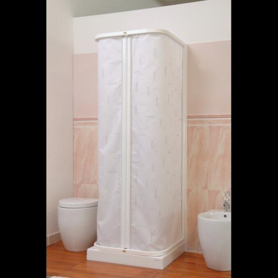 BOX DOCCIA 3 LATI 70X90X70 TELAIO ALLUMINIO BIANCO LAVABILE IN LAVATRICE