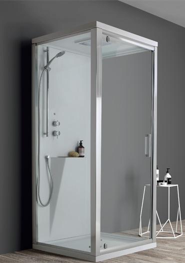 BOX DOCCIA MULTIFUNZIONE CENTRO PARETE 80x80 MULTIPLA COLACRIL MADE IN ITALY