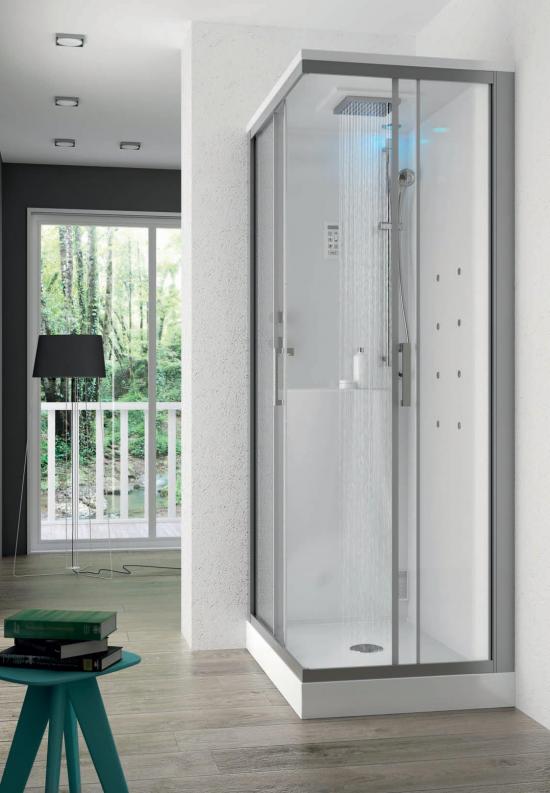 BOX DOCCIA MULTIFUNZIONE RETTANGOLARE 80x100 MULTIPLA COLACRIL MADE IN ITALY