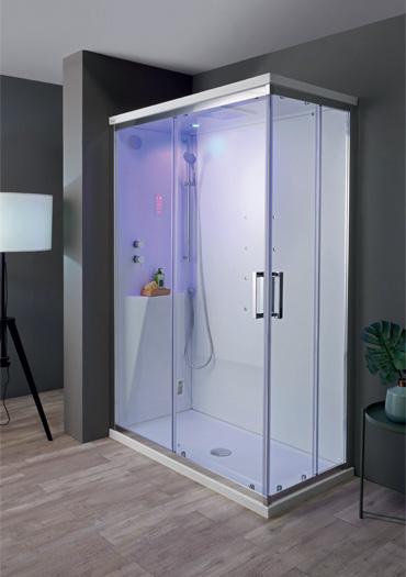 BOX DOCCIA MULTIFUNZIONE RETTANGOLARE 80x100 MULTIPLA COLACRIL MADE IN ITALY