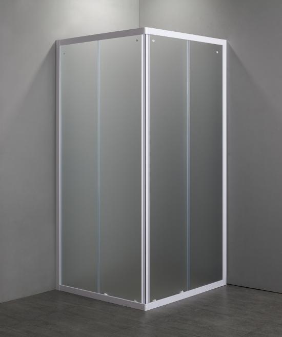 BOX DOCCIA QUADRATO NEVADA 90X90 BIANCO CRISTALLO SATINATO OPACO SP.4MM