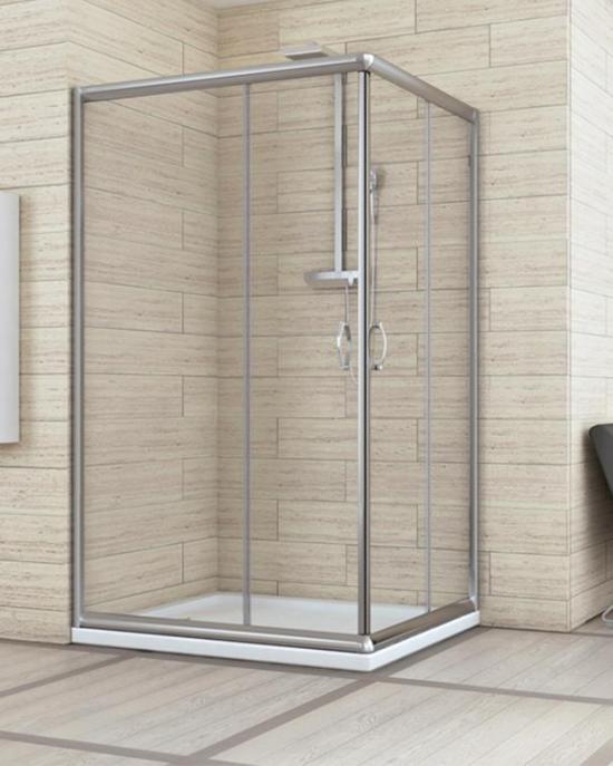 BOX DOCCIA RETTANGOLARE NOLAN 75X100 CROMO CRISTALLO SP 6MM