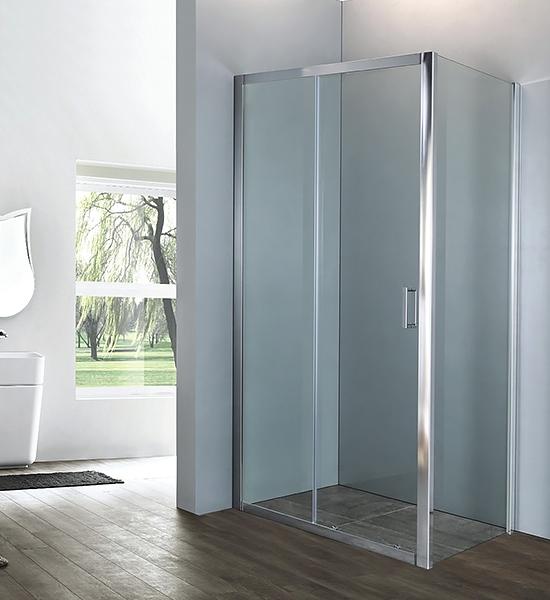 BOX DOCCIA RETTANGOLARE SLIM 140X80 CROMO CRISTALLO SP.6MM