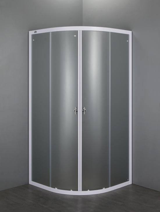 BOX DOCCIA SEMICIRCOLARE NEVADA 80X80 BIANCO CRISTALLO SATINATO OPACO SP.4MM