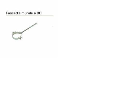 SET 10 PEZZI COLLARE A TASSELLO DIAMETRO MM 80 BIANCO PER CONDOTTO FUMARIO