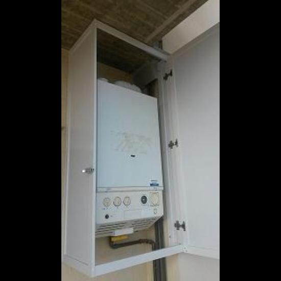 COPRICALDAIA CM.50X35 H.80 IN ALLUMINIO VERNICIATO BIANCO
