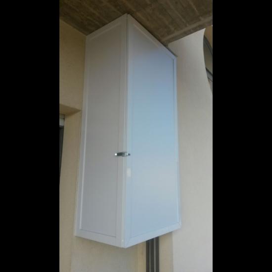 COPRICALDAIA CM.50X35 H.80 IN ALLUMINIO VERNICIATO BIANCO