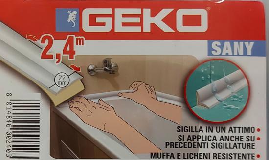 GUARNIZIONE SIGILLANTE AUTOADESIVA IMPERMEABILE BIANCA BORDO VASCA DOCCIA LAVABO