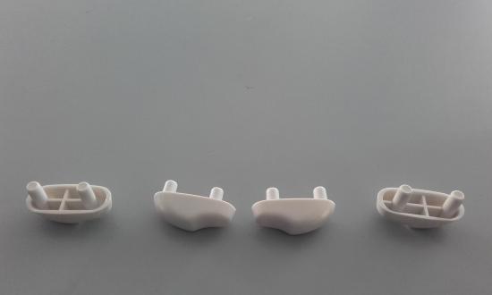 KIT 4 PEZZI PARACOLPO H.13/7 MM SAGOMATO 2 PIOLI INTERASSE 25MM PER BORDO TONDO
