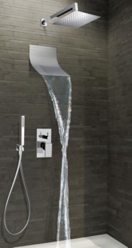 KIT DOCCIA 500 EMOTIONS 250X250MM+CASCATA+MISCELATORE 3 VIE MADE IN ITALY