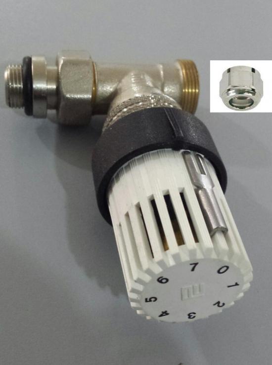 KIT TERMOSTATICO TESTA-VALVOLA DIRITTA 3/8 PER RAME O MULTISTRATO FINE SERIE