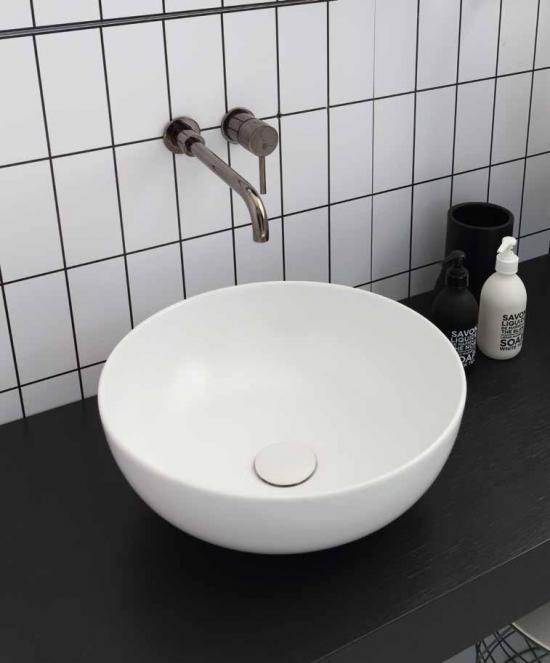 LAVABO DA APPOGGIO CM.40 H.16 SKY CERAMICA BIANCO OPACO MATT