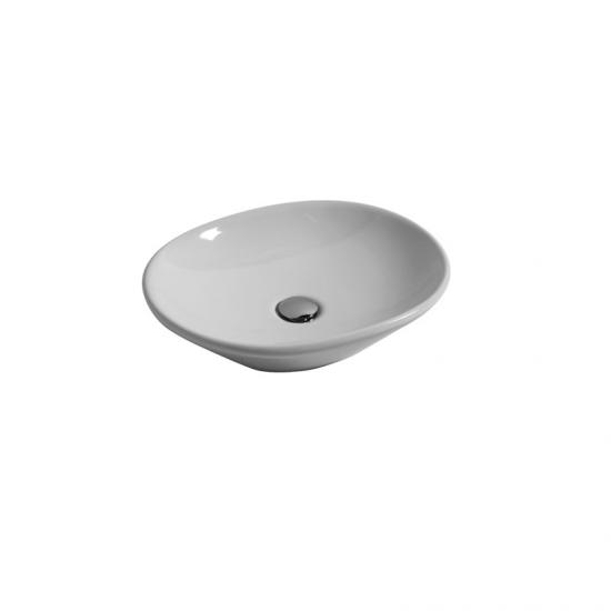 LAVABO DA APPOGGIO CM.50X40X12,5 GANGE 50 CERAMICA BIANCO