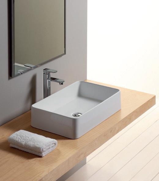 LAVABO DA APPOGGIO DANDY CM.59X36,5 H.14,5 CERAMICA BIANCO