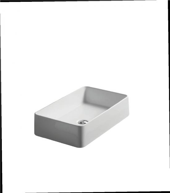 LAVABO DA APPOGGIO DANDY CM.59X36,5 H.14,5 CERAMICA BIANCO
