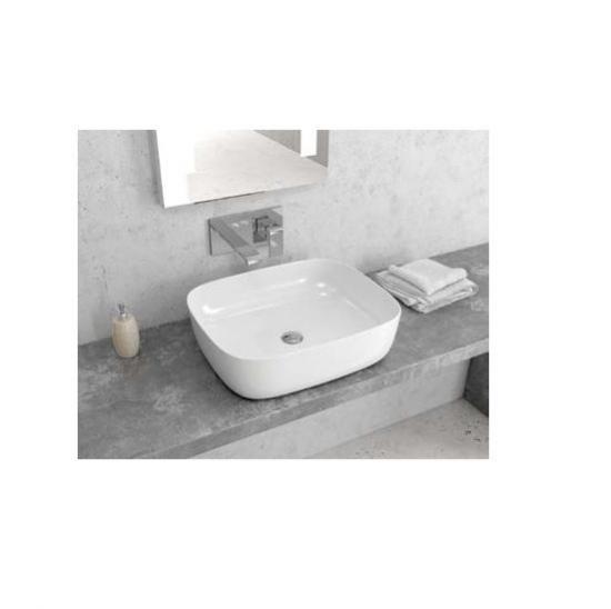 LAVABO DA APPOGGIO LT2143 CM.49,5x39,5 H.15 CERAMICA BIANCO