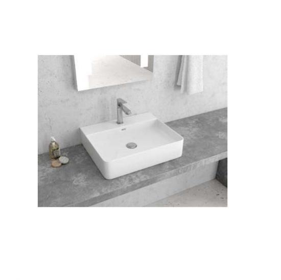 LAVABO DA APPOGGIO LT2173-S CM.50x42 H.12 CERAMICA BIANCO