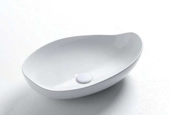 LAVABO DA APPOGGIO POISON 60 OVALE CM.60X38,5 H.16 CERAMICA BIANCO
