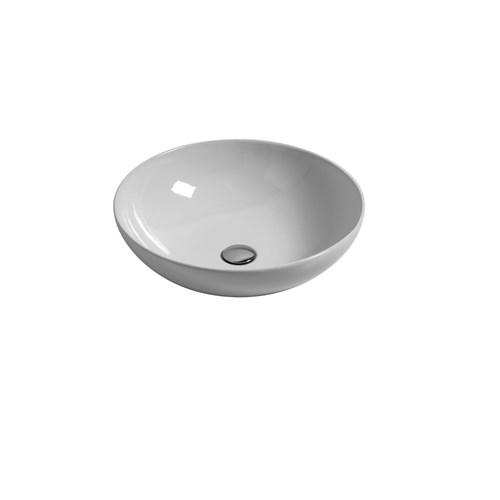 LAVABO DA APPOGGIO TONDO CM 48 H 15 RENO CERAMICA BIANCO