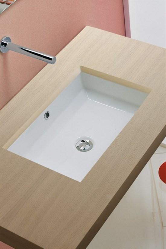 LAVABO DA INCASSO SOTTOPANO TECH CM. 54,5X36 CERAMICA BIANCO