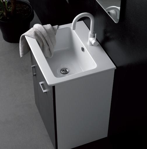 LAVABO IN CERAMICA MULTIUSO ASSO 63X51 MONOFORO BIANCO RETTIFICATO