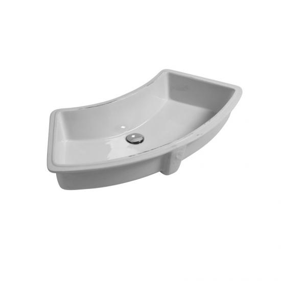 LAVABO INCASSO SOTTOPIANO ARAL CM.85 X 42 CERAMICA BIANCO