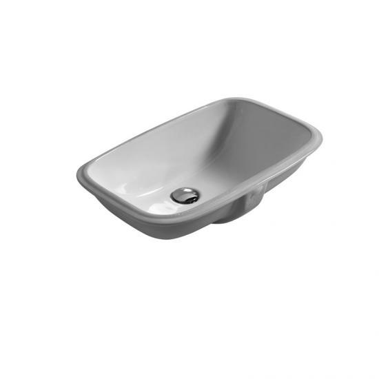 LAVABO INCASSO SOTTOPIANO AZZURRA CM.56,5 X 36,5 CERAMICA BIANCO