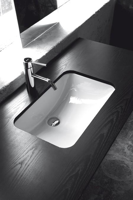 LAVABO INCASSO SOTTOPIANO BABY CM.56X27 CERAMICA BIANCO