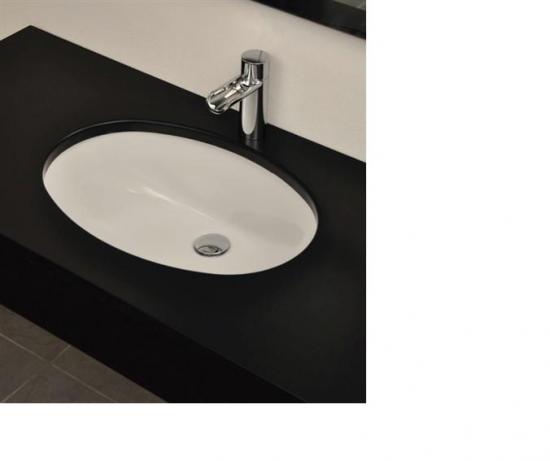 LAVABO INCASSO SOTTOPIANO OVALE OVAL 105 CM.46,5 X 38 CERAMICA BIANCO