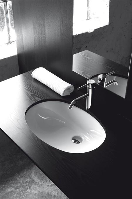 LAVABO INCASSO SOTTOPIANO PARIGI CM.58X41 CERAMICA BIANCO