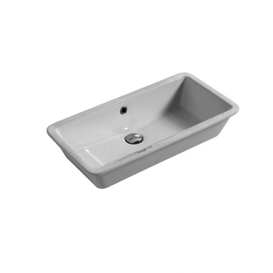 LAVABO INCASSO SOTTOPIANO RIO 65 CM.65 X 34 CERAMICA BIANCO