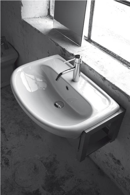 LAVABO SEMINCASSO ATENE CM.64X44,5 CERAMICA BIANCO