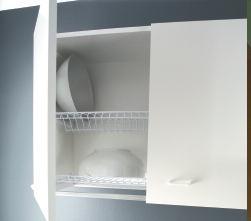 LAVELLO INOX 120X50 CON MOBILE 3 ANTE LADY BIANCO CON PENSILE E SCOLAPIATTI