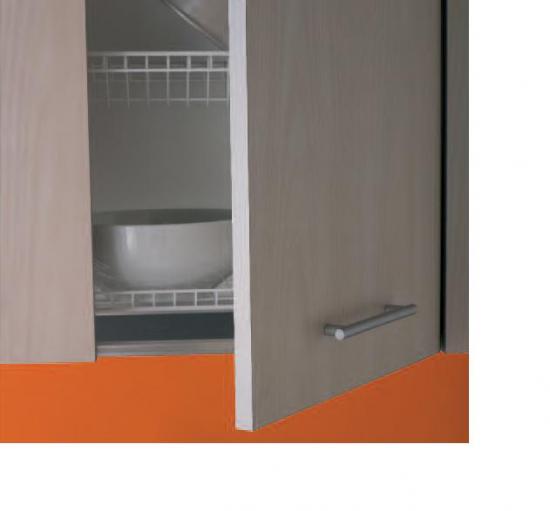 LAVELLO INOX 120X50 MOBILE 1 ANTA 2 CASSETTONI FRASSINO CON PENSILE E SCOLAPIATTI