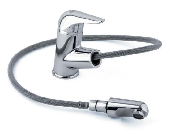MISCELATORE LAVABO CON BOCCA ESTRAIBILE FALCO CROMATO MADE IN ITALY