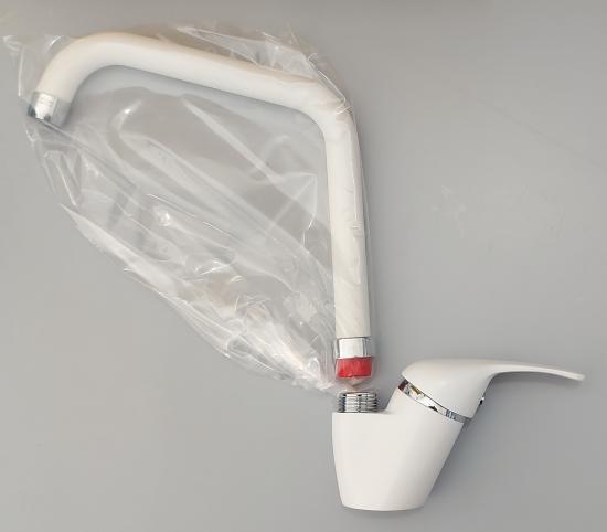 MISCELATORE LAVELLO CUCINA AMBRA 9085 FINITURA BIANCO OPACO