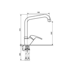 MISCELATORE LAVELLO CUCINA AMBRA 9085 FINITURA GRANITO AVENA