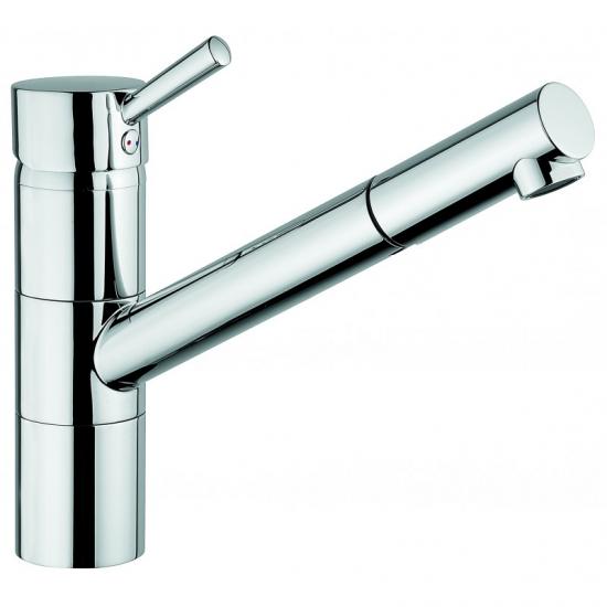 MISCELATORE LAVELLO CUCINA CON DOCCETTA ESTRAIBILE CROMO PIPER MADE IN ITALY